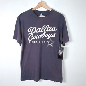 47 Brand Dallas‎ Cowboys T-Shirt NFL Graphic Bleach Tee Logo Cotton Small